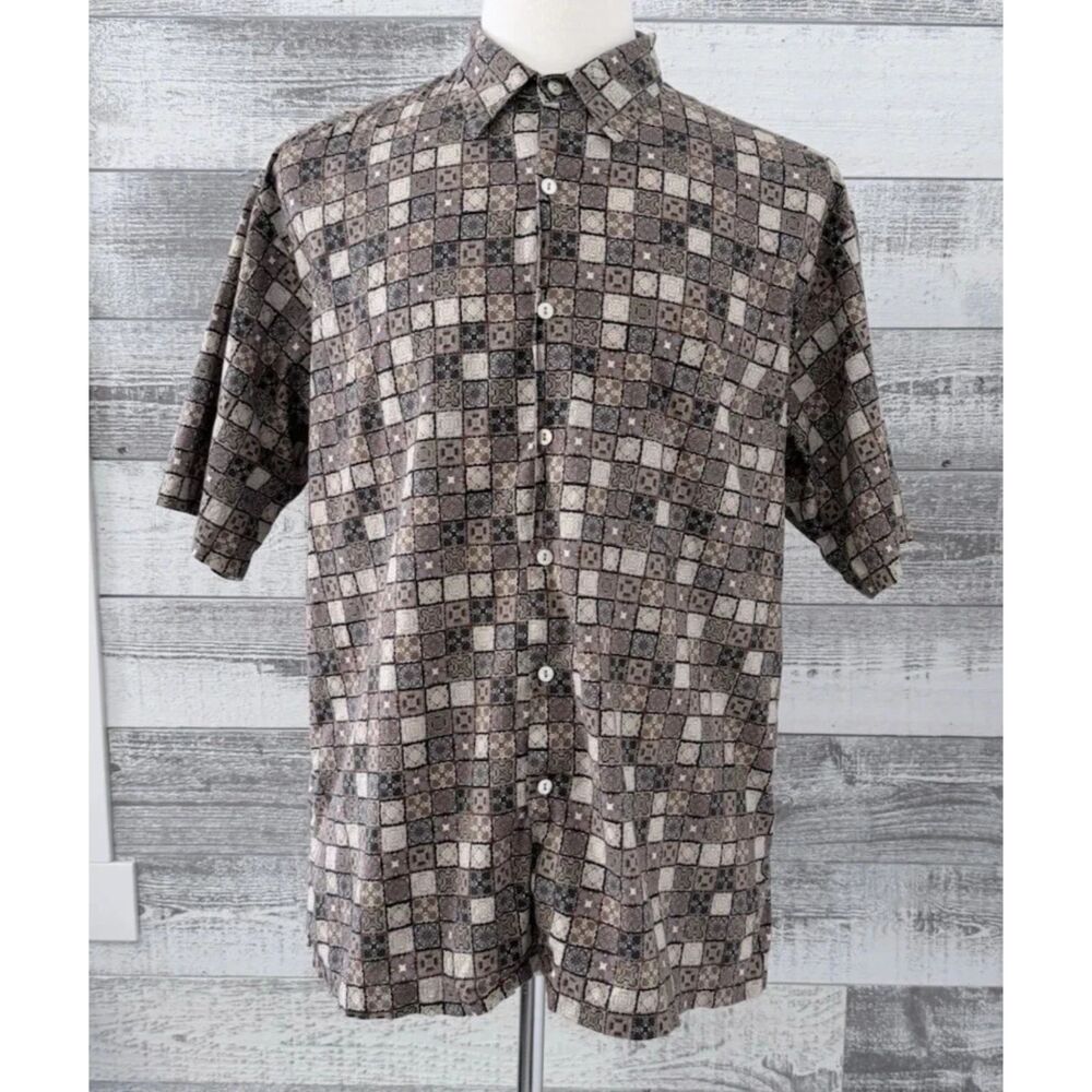Tori Richard Hawaiian Short Sleeve Button Shirt Cotton Lawn Multicolor Men's L